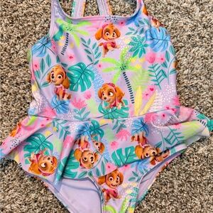 H&M Kids Swim One Piece - Purple with paw patrol  Print sky
